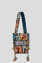 Load image into Gallery viewer, Blue Multicolor Dior Paisley Embroidery D-Bubble Bucket Bag by Dior
