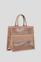 Load image into Gallery viewer, Blush Pink Mesh Embroidery Large Dior Book Tote by Dior
