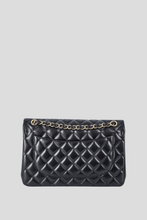 Load image into Gallery viewer, Black GHW Lambskin Jumbo Classic Double Flap Bag by Chanel
