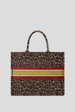 Load image into Gallery viewer, Brown Velvet Embroidery Large Dior Book Tote by Dior
