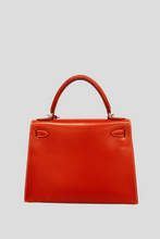 Load image into Gallery viewer, Brique PHW Kelly Sellier 28 Box Calf Bag by Hermès
