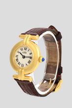 Load image into Gallery viewer, Burgundy Tank Must Colisée Yellow Gold Plated Watch by Cartier
