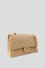 Load image into Gallery viewer, Beige GHW Lambskin Medium Classic Double Flap Bag by Chanel
