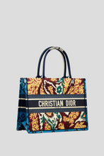 Load image into Gallery viewer, Blue Multicolor Dior Paisley Embroidery Medium Dior Book Tote by Dior
