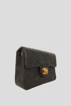 Load image into Gallery viewer, Black GHW Lambskin 17cm Mini Flap Bag by Chanel
