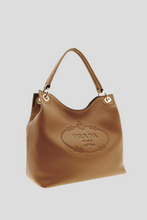 Load image into Gallery viewer, Brown Logo Phenix Vitello Hobo Bag by Prada
