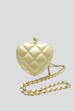 Load image into Gallery viewer, Gold Lambskin GHW Mini Heart Bag by Chanel
