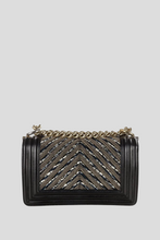 Load image into Gallery viewer, Black Limited Edition Woven Small Boy Bag by Chanel
