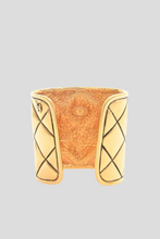 Load image into Gallery viewer, Gold Diamond Quilt Bangle by Chanel
