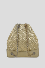 Load image into Gallery viewer, Gold GSHW Aged Calfskin Quilted Gabrielle Backpack by Chanel
