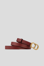 Load image into Gallery viewer, Brick Red Ultrasoft Calfskin Saddle 20mm Belt by Dior
