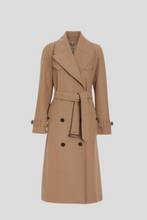 Load image into Gallery viewer, Camel Double Breasted Wool Cashmere Coat by Burberry
