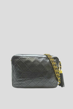 Load image into Gallery viewer, Black Lambskin Chain Shoulder Bag by Chanel
