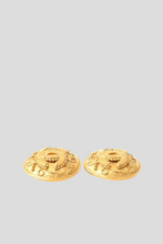 Load image into Gallery viewer, Gold Coco Statement Clip On Earrings by Chanel
