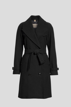 Load image into Gallery viewer, Black Double Breasted Wool Cashmere Coat by Burberry
