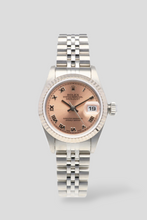 Load image into Gallery viewer, Datejust Pink Dial 18K White Gold and Stainless Steel Watch by Rolex
