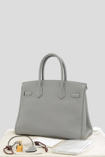 Load image into Gallery viewer, Gris Mouette GHW Birkin 30 Togo Leather Bag by Hermès
