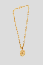 Load image into Gallery viewer, Gold Coco Medallion Pendant Necklace by Chanel
