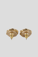 Load image into Gallery viewer, Gold CC Flower Stud Earrings by Chanel
