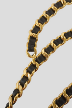 Load image into Gallery viewer, Gold Metal Lambskin Medallion Chain Belt Necklace by Chanel
