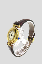 Load image into Gallery viewer, Burgundy Tank Must Colisée Yellow Gold Plated Watch by Cartier
