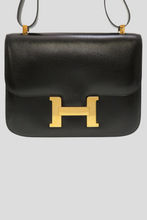 Load image into Gallery viewer, Black GHW Constance 23 Box Calf Leather Bag by Hermès
