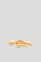 Load image into Gallery viewer, Gold Coco Clover Bow Pin Brooch by Chanel
