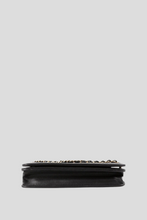 Load image into Gallery viewer, Black GHW Stitch Lambskin Wallet On Chain by Chanel
