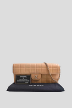 Load image into Gallery viewer, Camel Lambskin East West Chocolate Bar Shoulder Bag by Chanel
