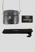 Load image into Gallery viewer, Black GHW Lambskin CC Small Allure Vanity Case With Chain by Chanel
