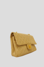 Load image into Gallery viewer, Beige GHW Lambskin Medium Classic Double Flap Bag by Chanel
