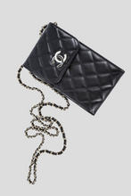 Load image into Gallery viewer, Black GHW Lambskin Phone Holder Crossbody Bag by Chanel
