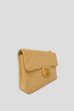 Load image into Gallery viewer, Beige GHW Lambskin Jumbo Single Flap Bag by Chanel
