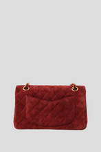 Load image into Gallery viewer, Bordeaux GHW Suede Small Classic Double Flap Bag by Chanel
