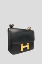 Load image into Gallery viewer, Black GHW Constance 23 Box Calf Leather Bag by Hermès
