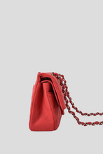 Load image into Gallery viewer, Coral SHW Jersey Medium Classic Double Flap Bag by Chanel
