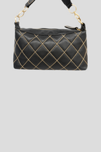 Load image into Gallery viewer, Black GHW Lambskin Diamond Stitch Shoulder Bag by Chanel
