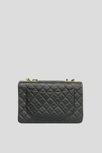 Load image into Gallery viewer, Black Quilted Lambskin Single Flap Bag by Chanel
