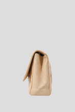 Load image into Gallery viewer, Beige SHW Caviar Jumbo Single Flap Bag by Chanel
