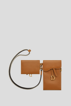 Load image into Gallery viewer, Cognac Goatskin Saddle Multifunction Pouch by Dior
