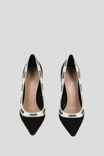 Load image into Gallery viewer, Black Suede Embroidered J&#39;adior Heels Size 39 / UK 6 by Dior
