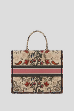 Load image into Gallery viewer, Beige Floral Embroidery Large Dior Book Tote by Dior
