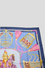 Load image into Gallery viewer, Blue Les Muserolles Silk Scarf by Hermès
