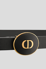 Load image into Gallery viewer, Black Smooth Calfskin Teddy-D 15mm Belt by Dior
