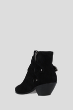 Load image into Gallery viewer, Black Suede Cowboy Ankle Boot Size 36.5 / UK 3.5 by Saint Laurent
