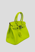 Load image into Gallery viewer, Bi-Color Kiwi Lichen Candy PHW Birkin 30 Epsom Leather Bag by Hermès
