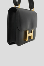 Load image into Gallery viewer, Black GHW Constance 23 Box Calf Leather Bag by Hermès
