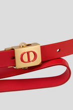 Load image into Gallery viewer, Bright Red Smooth Calfskin Diorpolytechnique 17mm Belt by Dior
