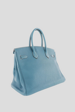 Load image into Gallery viewer, Blue Jean PHW Birkin 35 Togo Leather Bag by Hermès
