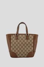 Load image into Gallery viewer, Brown GG Canvas and Leather Mini Tote Bag by Gucci
